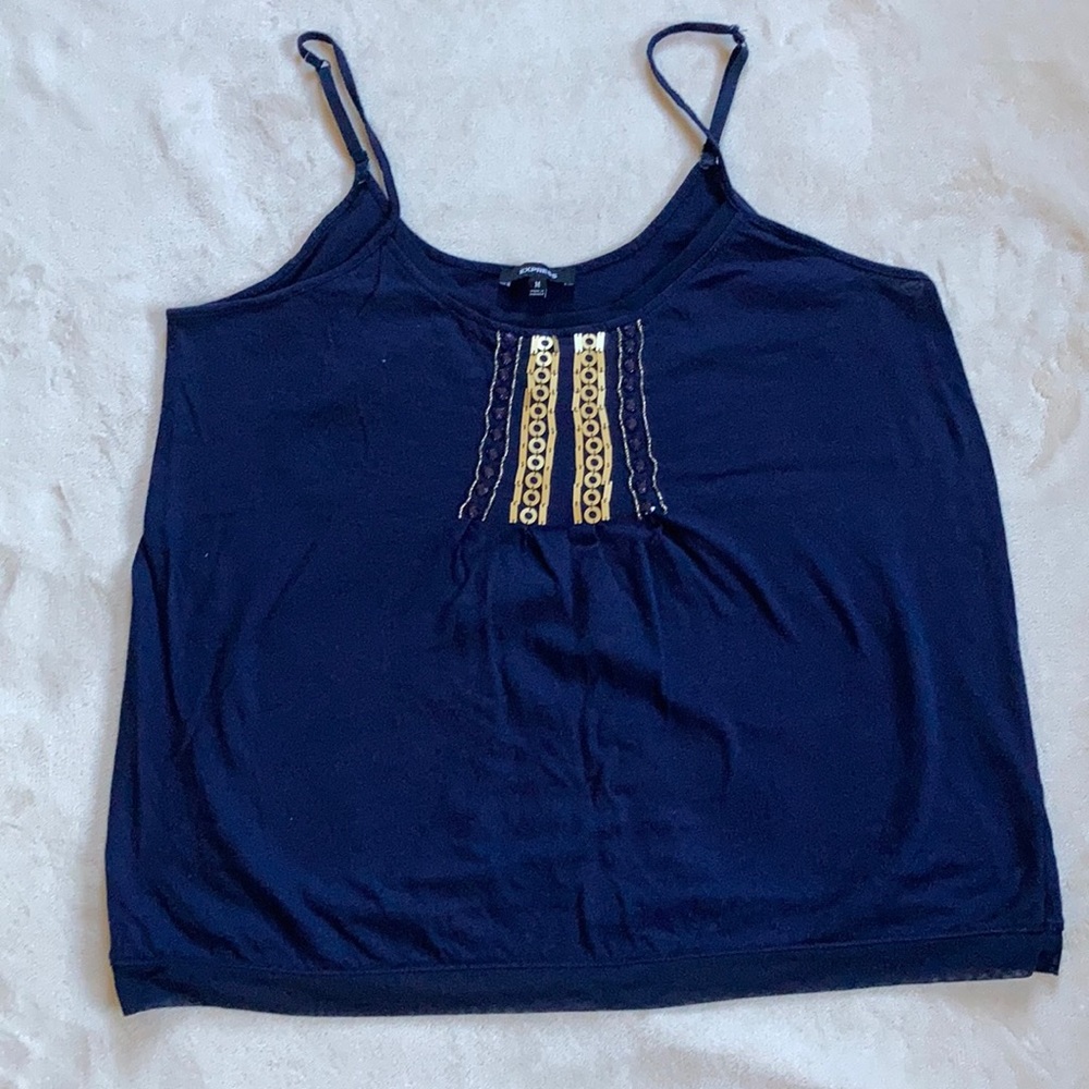 Express size M navy blue tank top.